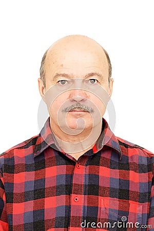 Portrait for passport. Stock Photo