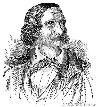 Portrait of Paul Johann Ludwig von Heyse Stock Photo