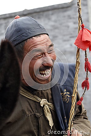 Portrait of the pedlar Stock Photo