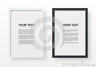 Portrait picture frame for A4 Vector Illustration