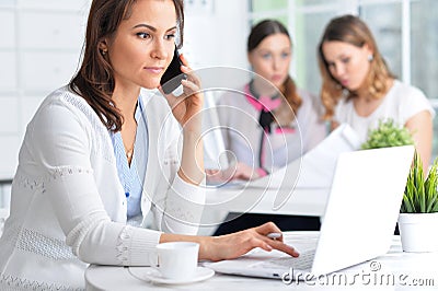 Portrait of a pleasant business woman Stock Photo