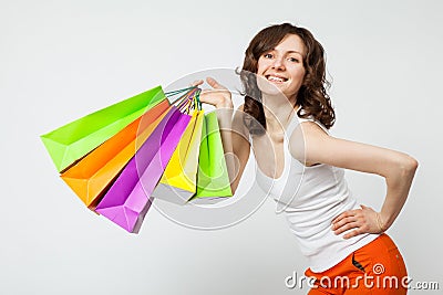 Portrait of a pleasant smiling young woman Stock Photo