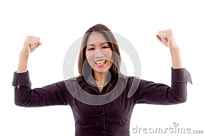 Portrait of pleased woman Stock Photo