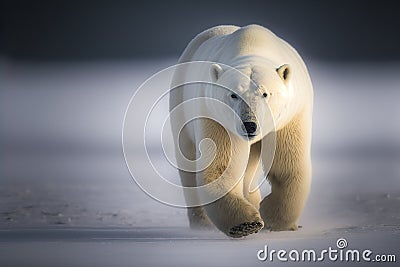 Portrait of a polar bear in natural habitat, generative ai Stock Photo