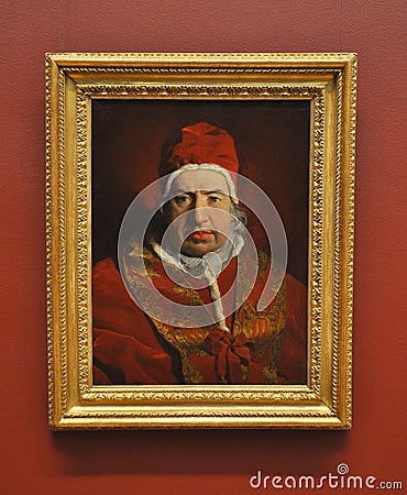 Portrait of Pope Benedict XIV, by Subleyras Editorial Stock Photo