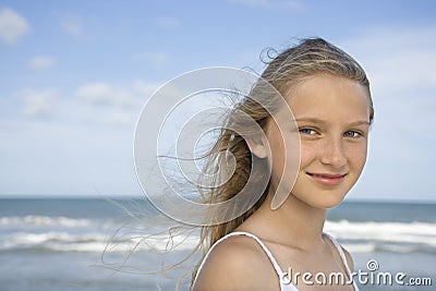 Portrait of pre-teen girl Stock Photo