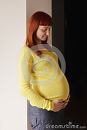 Portrait of pregnant woman Stock Photo