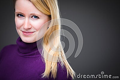 Portrait of a pretty, young woman with a nice smile Stock Photo