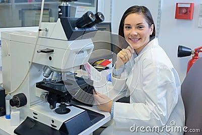 Portrait professional laboratory technician Stock Photo