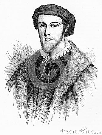 Portrait of Protestant martyr George Wishart Editorial Stock Photo