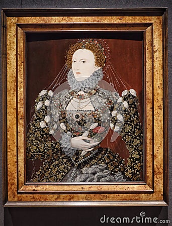 Portrait of Queen Elizabeth I Editorial Stock Photo