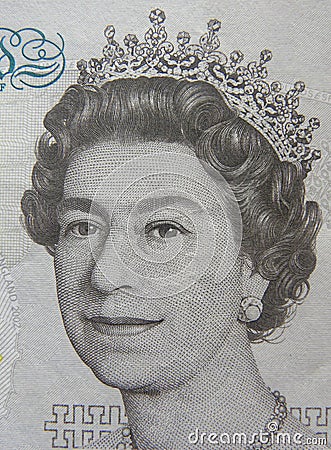 Portrait of Queen Elizabeth II Editorial Stock Photo