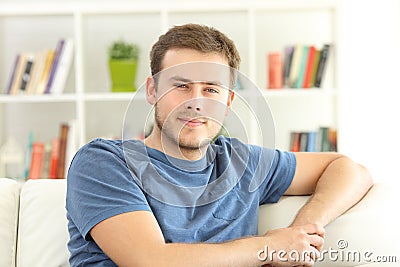 Portrait of a relaxed man at home Stock Photo