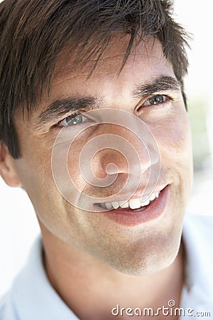 Portrait Of Relaxed Young Man Stock Photo