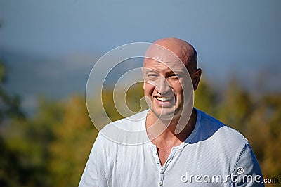 Portrait of a sad man who is very upset and crying Stock Photo