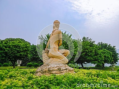 Portrait sculpture in lishan park, shenzhen Stock Photo
