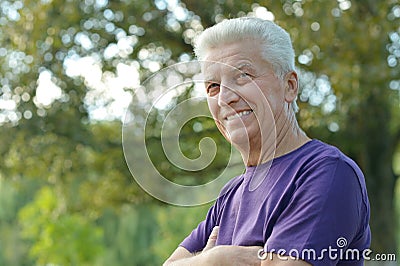 Portrait of senior man Stock Photo