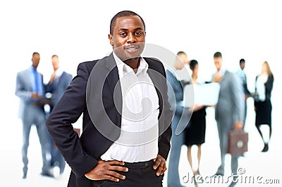 Portrait of smart African American business Stock Photo