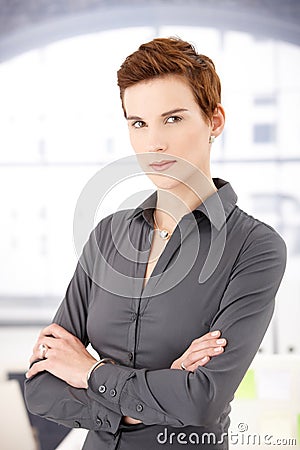 Portrait of smart woman Stock Photo