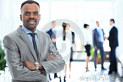 Portrait of smiling African American business man Stock Photo