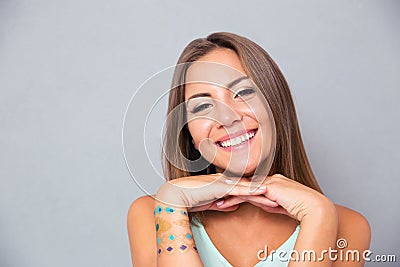 Portrait of a smiling attractive girl Stock Photo