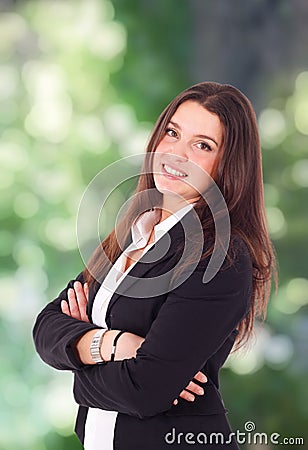 Portrait of a smiling businesswoman Stock Photo