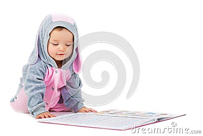 Portrait of a smiling child with a book Stock Photo