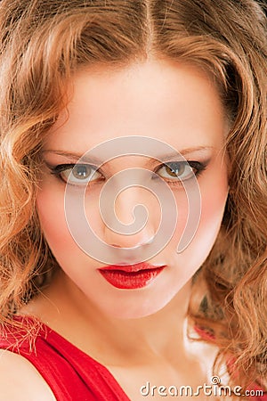 Portrait of smiling darling girl Stock Photo