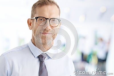 Smiling middle aged businessman portrait Stock Photo