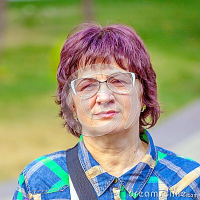 Portrait of a smiling mature woman Stock Photo