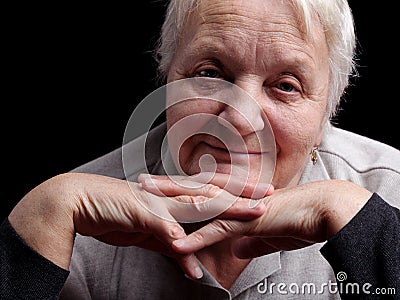 Portrait of a smiling senior woman Stock Photo