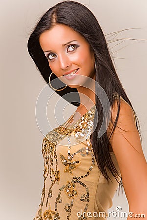 Portrait of a smiling sensual girl Stock Photo