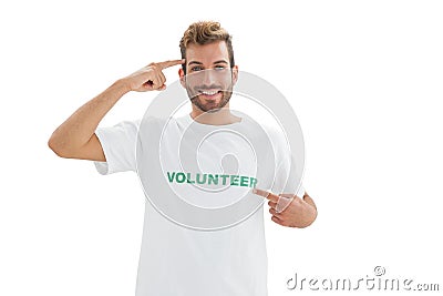 Portrait of a smiling young male volunteer Stock Photo