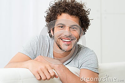 Portrait Of Smiling Young Man Stock Photo