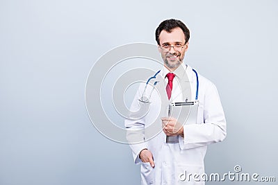 Portrait of specialist qualified experienced confident clever sm Stock Photo