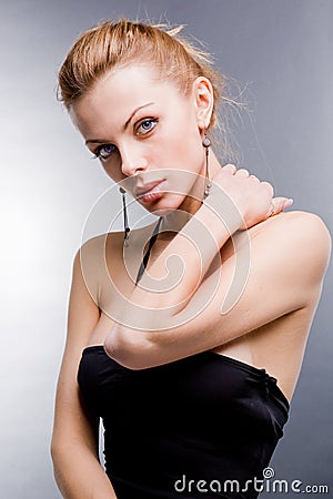 Portrait stylish young woman Stock Photo