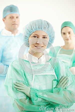 Portrait of surgical team Stock Photo