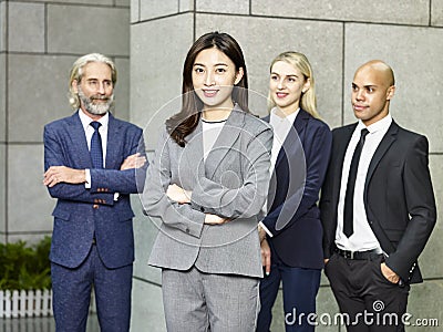 Portrait of a team of multinational and multiethnic corporate business people Stock Photo