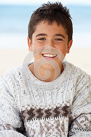 Portrait teenage boy outdoors Stock Photo