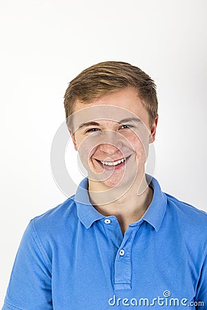 Portrait of teenager boy of 16 Stock Photo