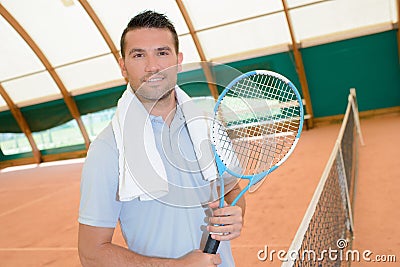 Portrait tennis player Stock Photo