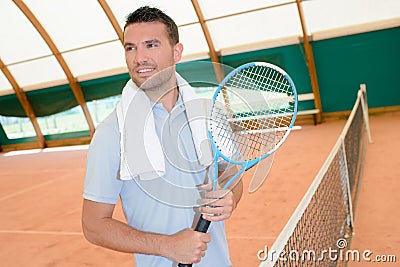 portrait tennis player Stock Photo