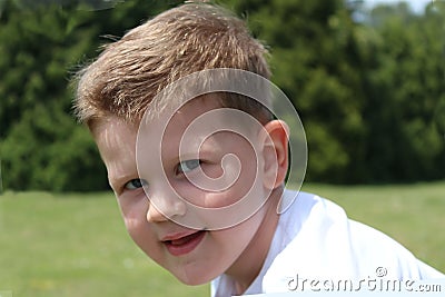 Portrait of a todler smiling. Stock Photo