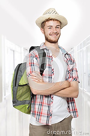 Portrait of a tourist man Stock Photo