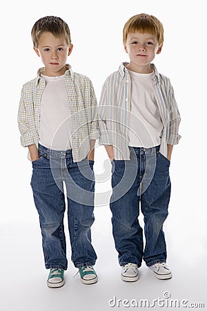 Portrait of two young boys Stock Photo