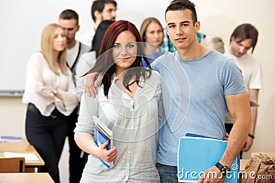 Portrait of university students Stock Photo