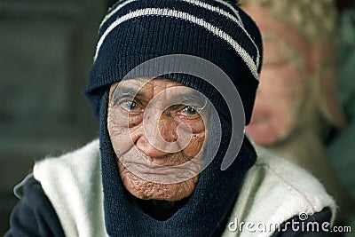 Portrait of very old Filipino man, Philippines Editorial Stock Photo