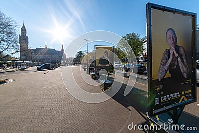 City dressing promoting the Invictus games in The Hague Editorial Stock Photo