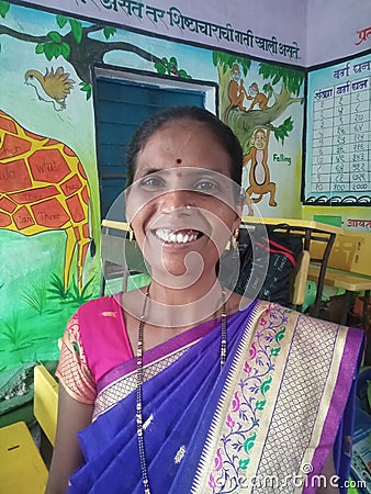 Portrait of a villager of Shahpur, India Editorial Stock Photo