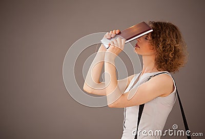 Portrait of a weary young woman Stock Photo